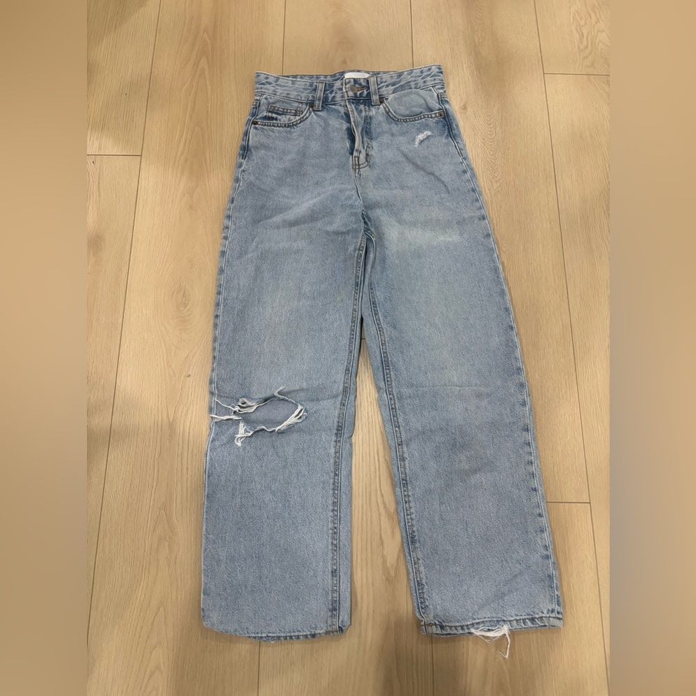 H&M Light Blue Straight Leg Jeans‎